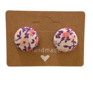 Floral Button Earrings